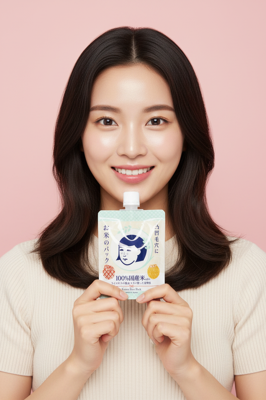 Korean girl holding Keana rice pack